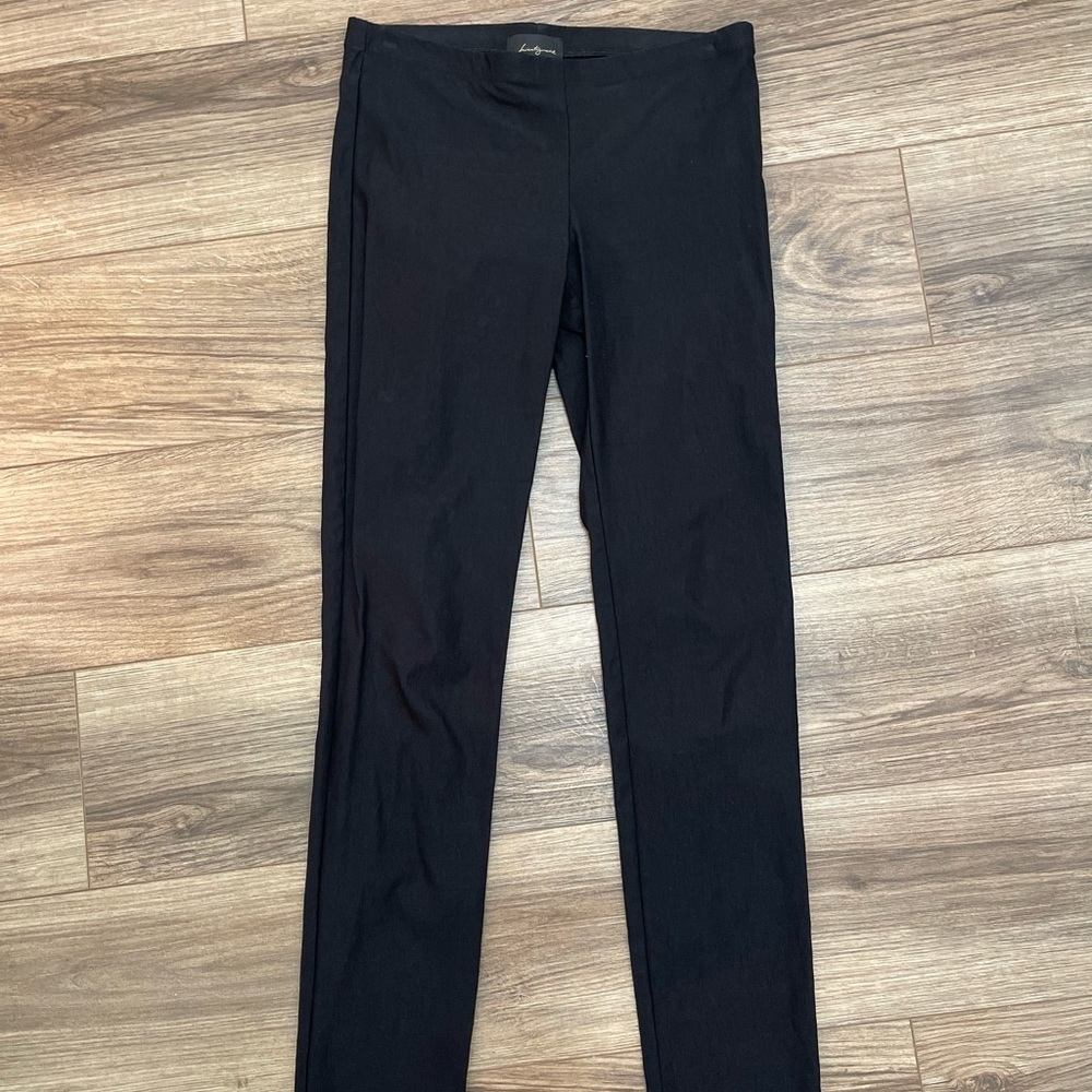 Black stretch straight leg pants